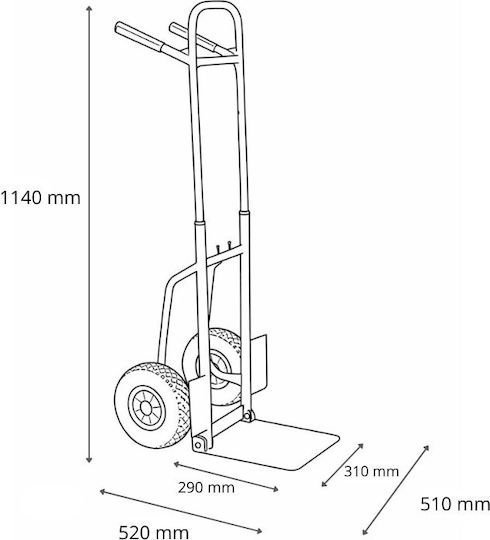 Axion Καρότσι Μεταφοράς για Φορτίο Βάρους έως 150kg σε Μπλε Χρώμα