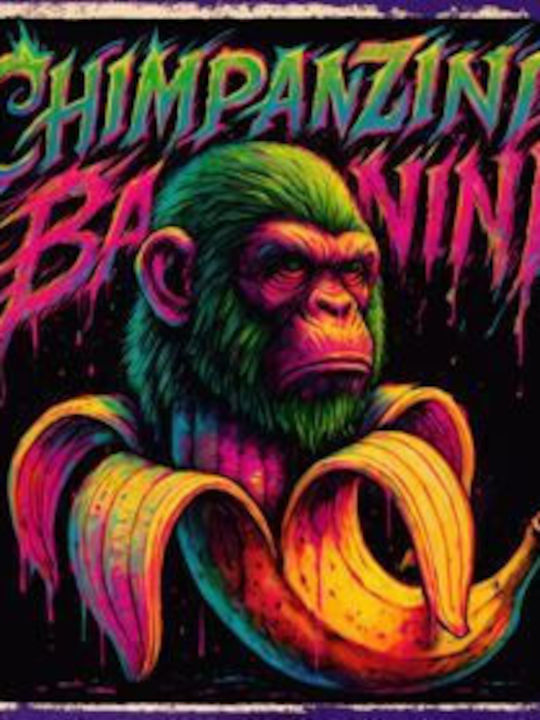Kids' T-shirt Purple Chimpanzini Bananini Brainrot