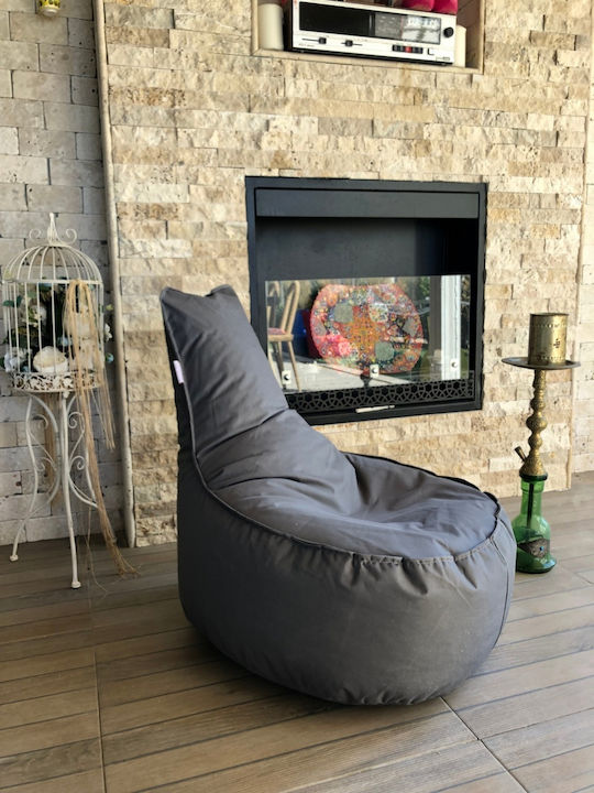 Fotolii Puf Pară Impermeabil Culoare Gri 60x30x70cm