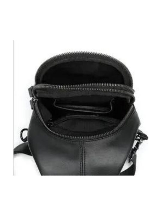 Leder Herrentasche Schulter / Crossbody Schwarz