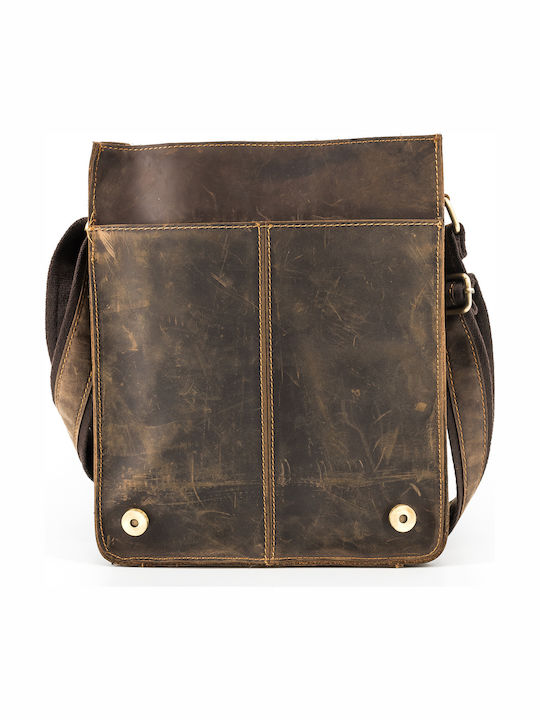 Leder Herrentasche Schulter / Crossbody Braun