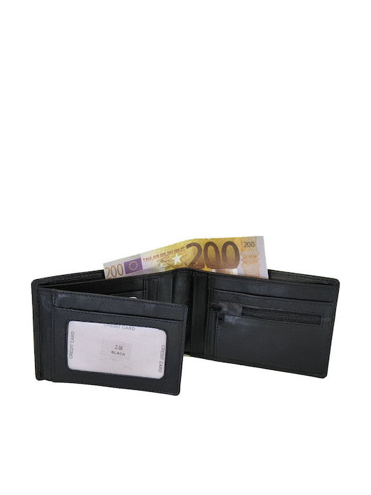 Leather Men's Wallet Classic with RFID Black