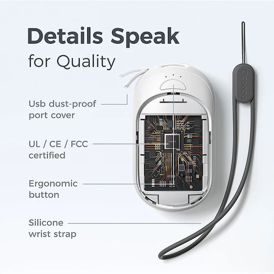 Ocoopa Portable Hand Warmers 2 in 1 Ut3 Lite Magnetic Rechargeable 10w 3 Heating Levels