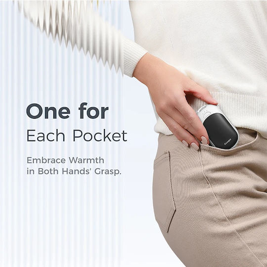Ocoopa Portable Hand Warmers 2 in 1 Ut3 Lite Magnetic Rechargeable 10w 3 Heating Levels White Blue