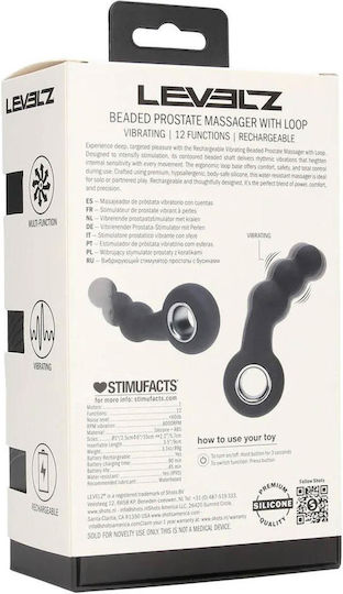 Shots Beaded Anal Vibrator Black
