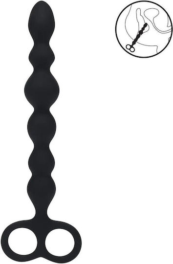 Shots Beaded Anal Beads Black
