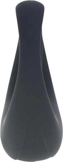 Vibrating Liquid Silicone Cock Ball Ring Black