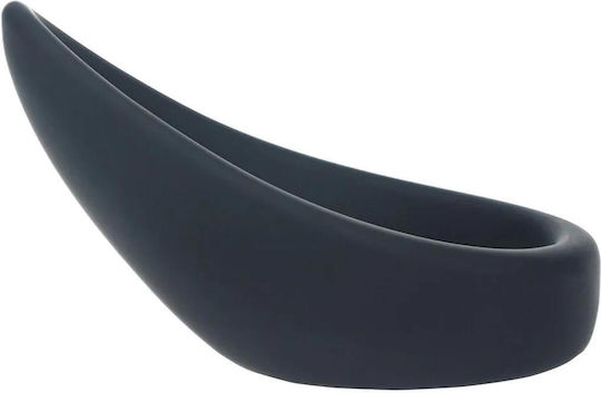 Teardrop Silicone Cockring Black