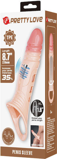 Pretty Love 8.7" Vibrating Penis Sleeve