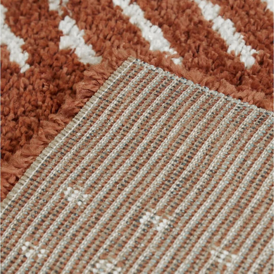 Shaggy Moroccan Teppich Rechteckig Zottelig Synthetisch,Polyester/Cotton/Leather Terracotta
