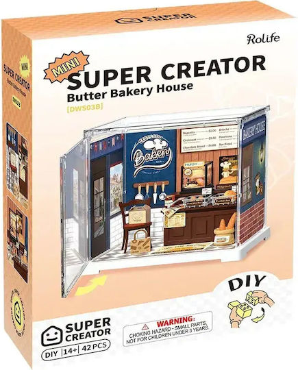 Robotime Wooden Construction Toy Butter Bakery House for Children 14+ years old+ Years