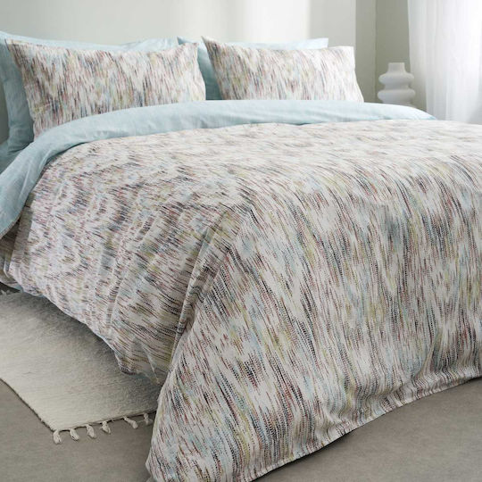 Vesta Home Fiona Duvet Cover Set 2 Cotton 170x240cm Single with Pillowcase Multicolour