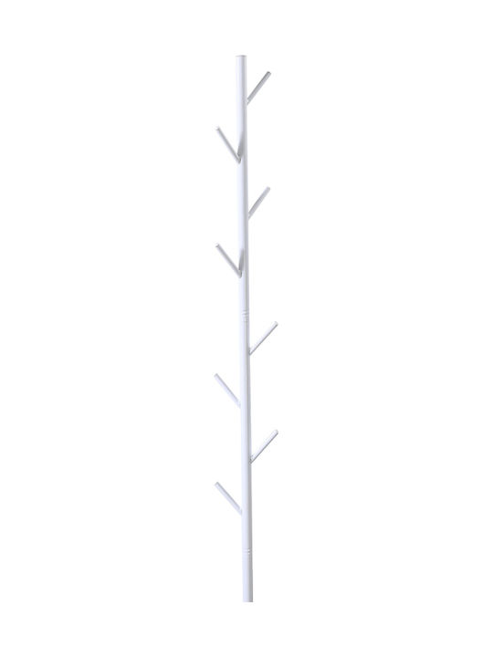 Klikareto Cuiere de podea Metal Alb 30x30x170cm