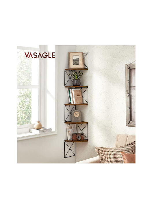 Eckregal Wand Braun 20x20x127.5cm