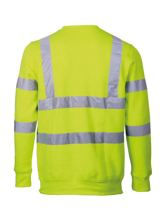 Bluza Hanorac Din Țesătură Reflectorizantă Galben Fluo