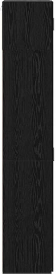 Bookcase Black Oak 70x42.5x225 cm