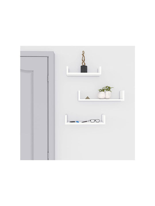 Ράφια Τοίχου High Gloss (3τμχ) 40x9x10εκ.