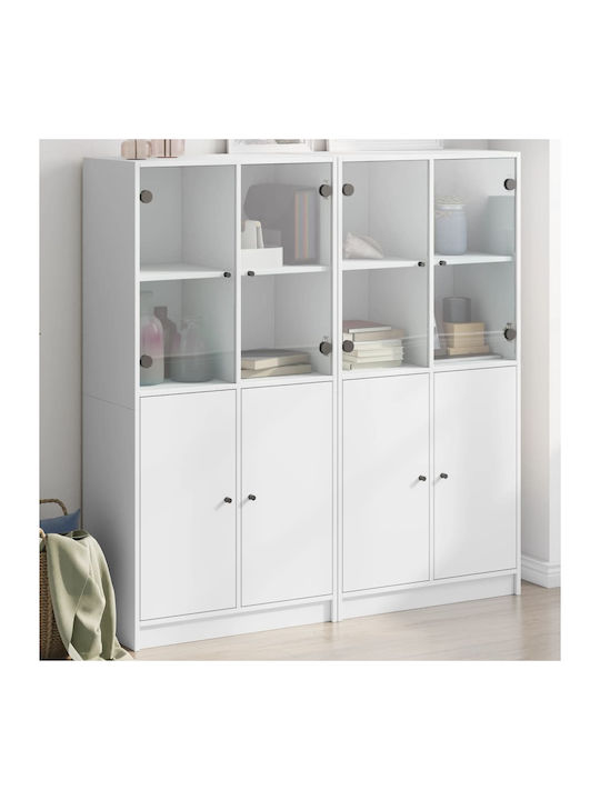 Bookcase White 136x37x142cm