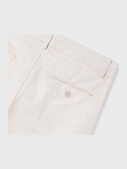 Kinderhose Chino Leinen Beige