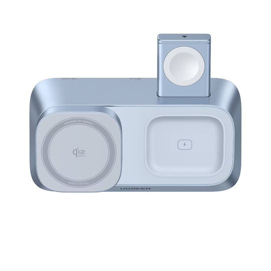 Ugreen Ασύρματος Φορτιστής Qi2 25W Μπλε (W711)