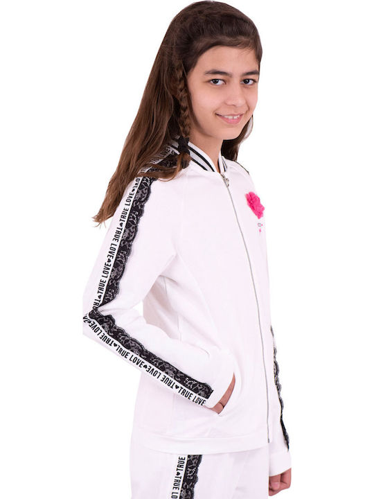 Παιδική Φούτερ Ζακέτα Bright White