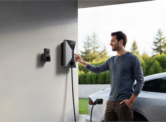Anker Solix V1 Montat pe perete Trei faze Stație de încărcare pentru mașini electrice 11kW cu Cablu încorporat Tipul 2 (A5191GZ7)