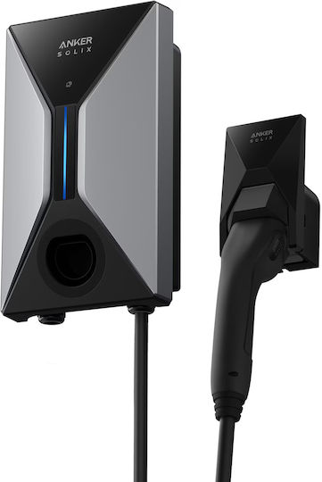 Anker Solix V1 Montat pe perete Trei faze Stație de încărcare pentru mașini electrice 11kW cu Cablu încorporat Tipul 2 (A5191GZ7)