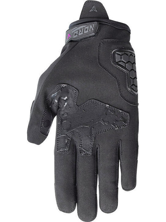 Nordcode Tech Pro Χειμερινά Γυναικεία Γάντια Μηχανής Softshell Αδιάβροχα Μαύρα