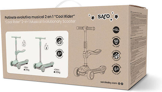Saro Детски Ролери Сгъваемо Cool Rider 3 Колела За 12 Месеца Зелен