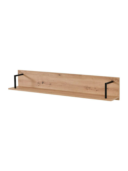 Ράφι Τοίχου Sardinia ZP Artisan Oak / Μαύρο 137.5x21x24εκ.