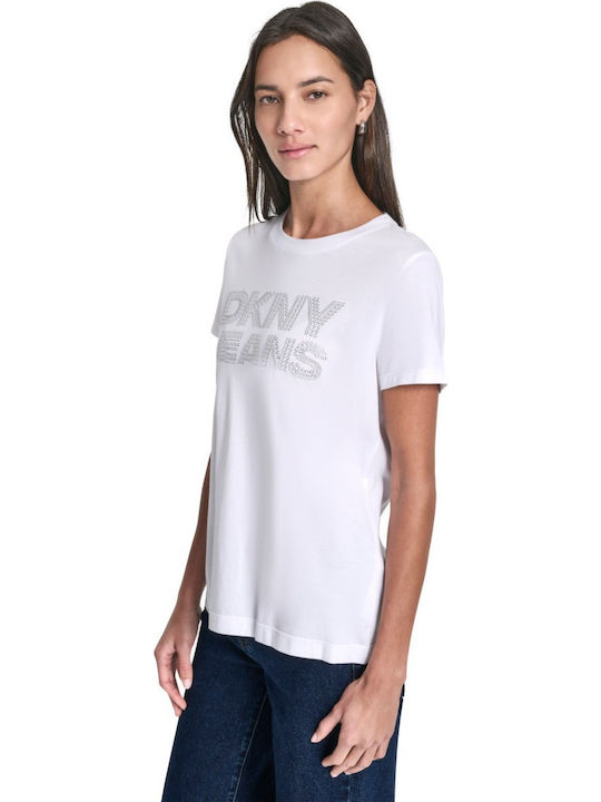 DKNY Logo Blouse White