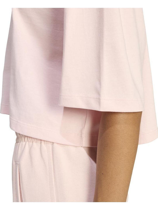 Essentials Γυναικείο Crop T-shirt Ροζ