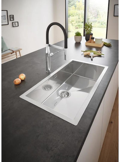 Grohe K700 Chiuvetă De Bucătărie Sub Masă Inox L80xL40cm Argintiu