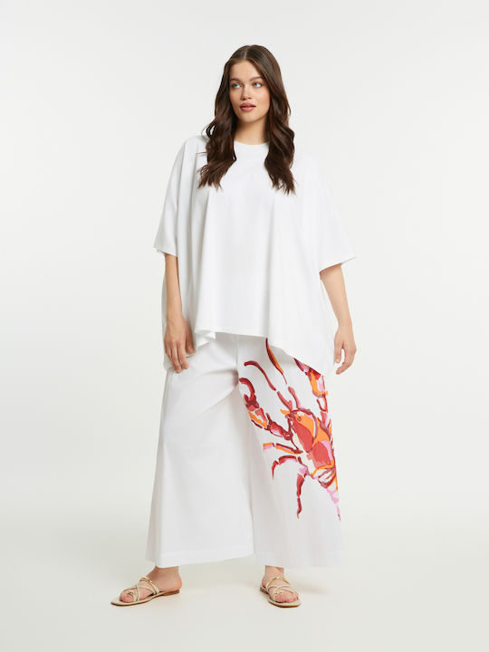 Γυναικείο Oversized T-shirt Λευκό