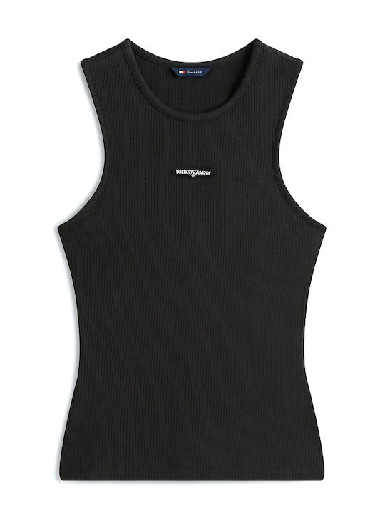 Script Women's Blouse Sleeveless Black