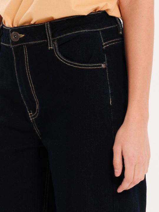 Women's Fabric Trousers Navy Blue