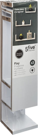 Fv Edge White Wall Shelves (3 Pieces) 42x10x10cm