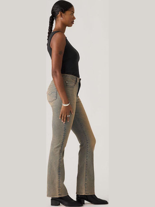 725 Hoch tailliert Damenjeans in Bootcut-Passform Medium Wash Indigo