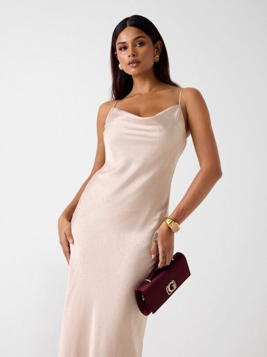 Summer Midi Dress for Wedding Christening Pink