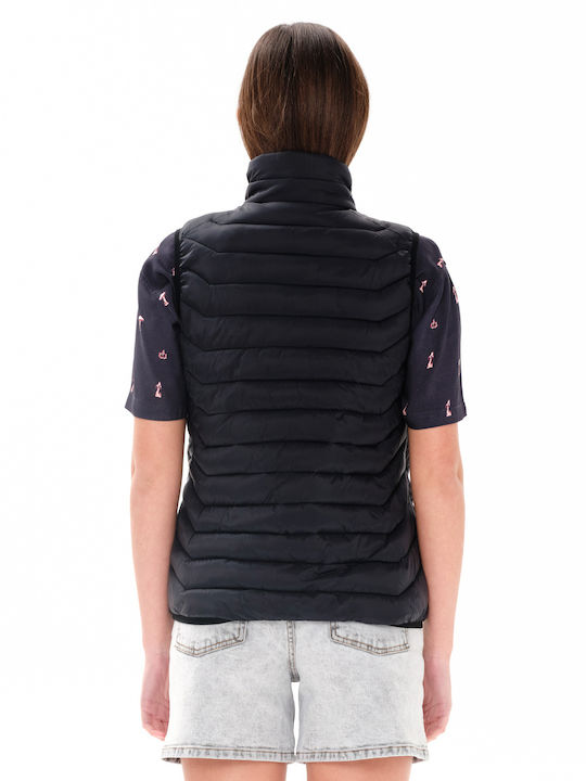 Jachetă de femei Fără mâneci Puffer Negru