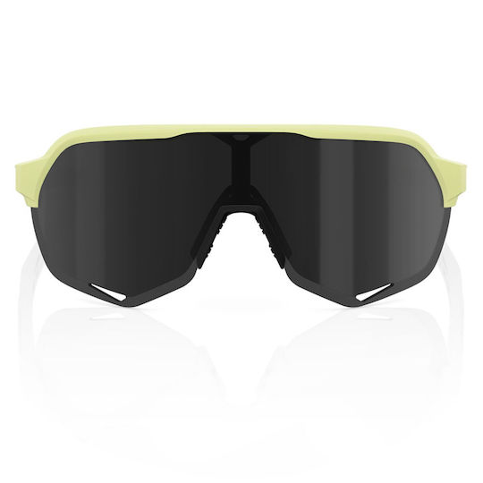 100% Cycling Glasses with Green Frame and Mirror Lenses