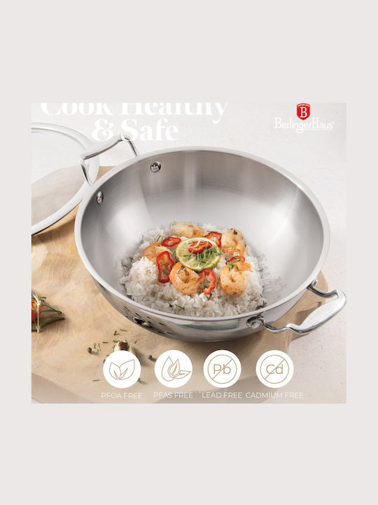 Berlinger Haus Eternal Collection Aluminum Wok with Lid 28cm