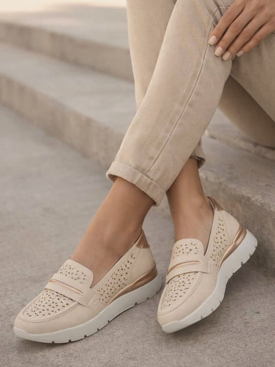 Damen Loafers in Beige Farbe