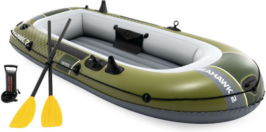 Intex Seahawk 2 Inflatable Boat for 1 Adult Green with 2 Paddles and Pump