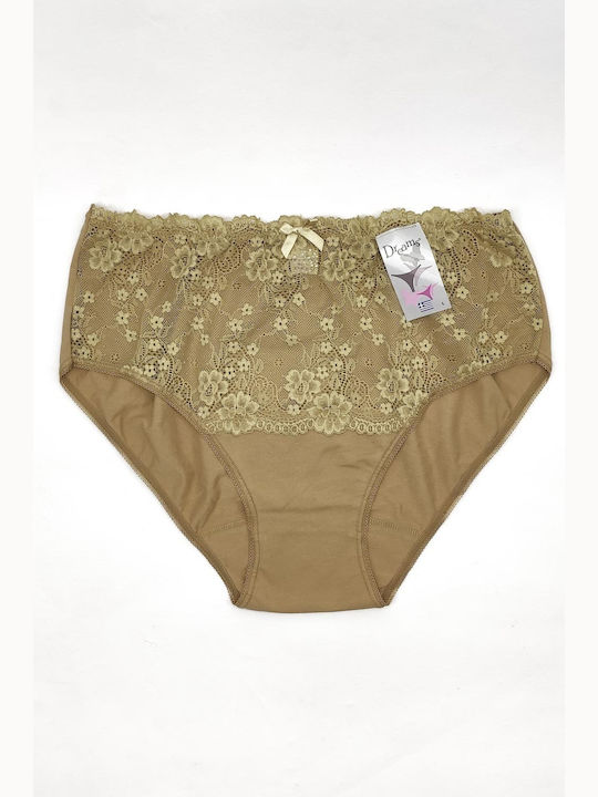 High-waisted Women's Slip with Lace Black