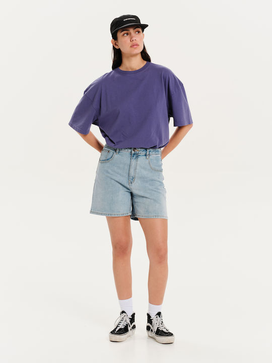 Women's Jean Activewear Shorts Light Blue 261.EW45.166A