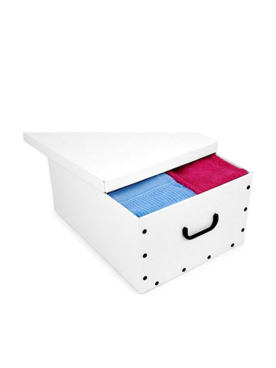 Max Home Papier Aufbewahrungsbox mit Deckel Weiß 49x39x25cm 1Stück