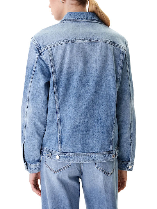 Women's Blue Coat with Buttons