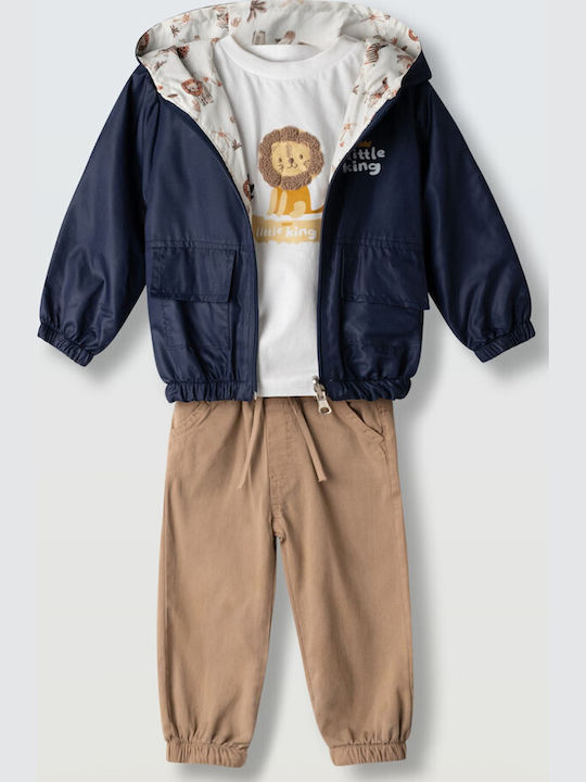 Kinder-Set mit Hose & Jacke Winter 3Stück Navy