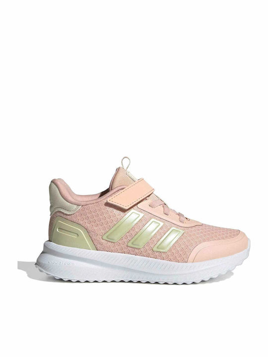 Kids Sports Shoes Running with Hoop & Loop Closure Pink